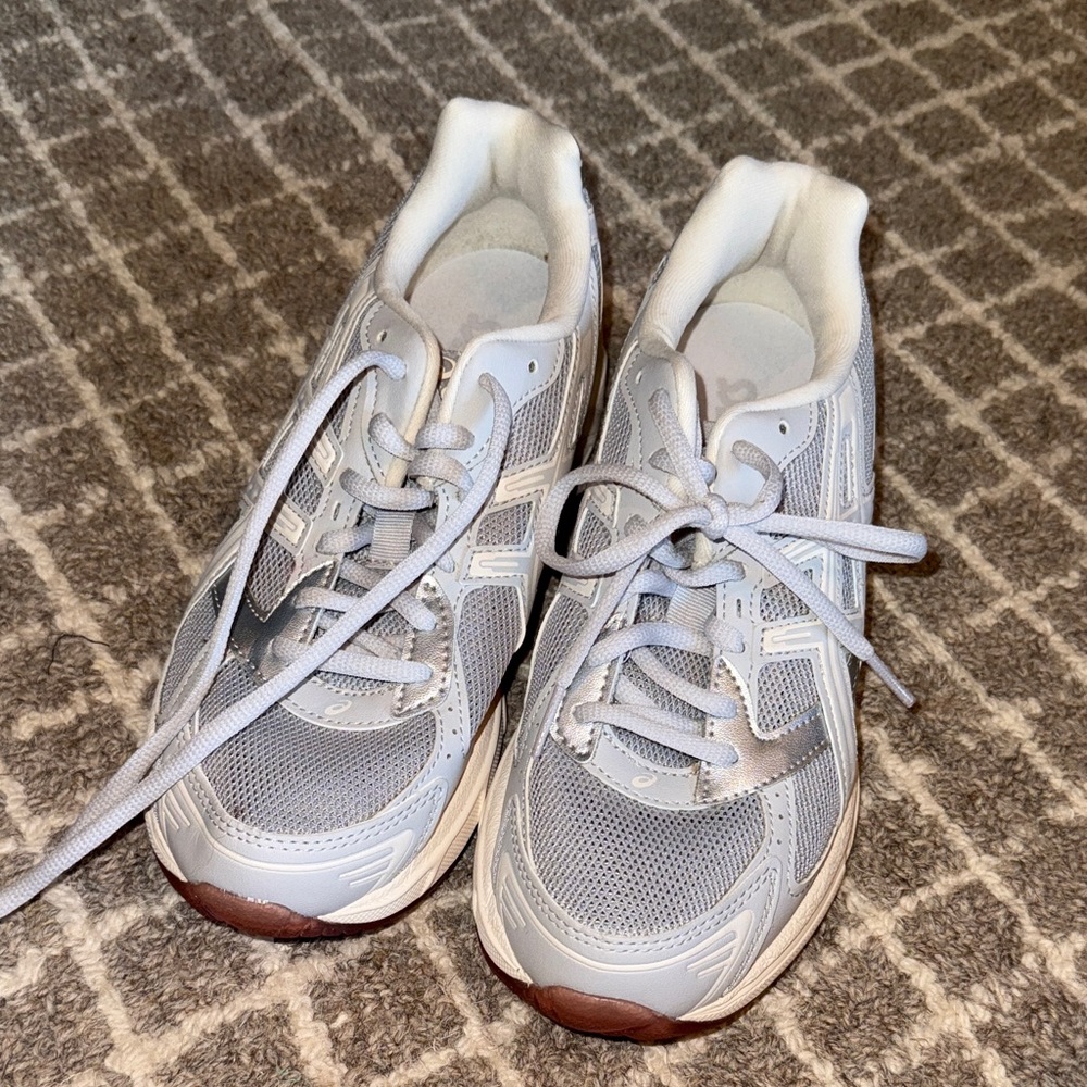 Asics Gray and White Athletic Sneakers